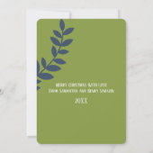 クリスマスの縦型写真カード 招待状 (裏面)