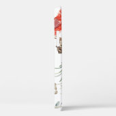 クリスマスの縫い目のないパターン、(鳥)ショウジョウコウカンチョウ鳥、赤いビー Case-Mate iPhoneケース (裏面 / 右)