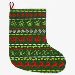 クリスマスの繰り返しパターン ラージクリスマスストッキング