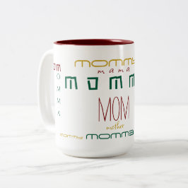クリスマスの繰り返し名パーソナライズされたのコーヒーマグ ツートーンマグカップ