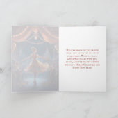 クリスマスの美しいくるみ割り人形冬のバレリーナ シーズンカード (内部)