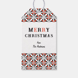 クリスマスの美しいスノーフレーク星模様CC1281 ギフトタグ