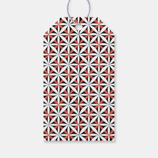 クリスマスの美しいスノーフレーク星模様CC1281 ギフトタグ (裏面)