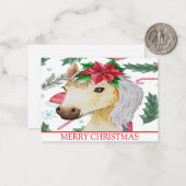 クリスマスの美しい馬 ノートカード (正面/裏面インサイチュ)