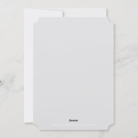 クリスマスの群葉のリースの手書きのタイポグラフィ シーズンカード (裏面)