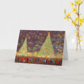 クリスマスの群衆 カード (黄色い花)