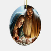 クリスマスの聖家族 セラミックオーナメント (右)