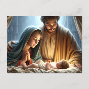 クリスマスの聖家族 ポストカード