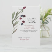 クリスマスの聖書の写真 ベリー シーズンカード (スタンド正面)