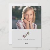 クリスマスの聖書の写真 ベリー シーズンカード (裏面)