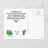 クリスマスの聖書の言葉 今日のスパンコール風はがき シーズンポストカード (裏面)