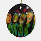 クリスマスの聖歌隊 セラミックオーナメント (左)