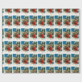 クリスマスの聖歌隊 ラッピングペーパー (フラット)