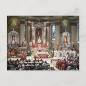 クリスマスの聖者のNeumannの神社のフィラデルヒィアPA シーズンポストカード (正面)