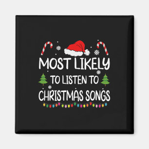 クリスマスの聞曲家族に最も可能性が高い マグネット