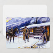 「クリスマスの肉」チャールズ・M・ラッセル 招待状 (正面/裏面)