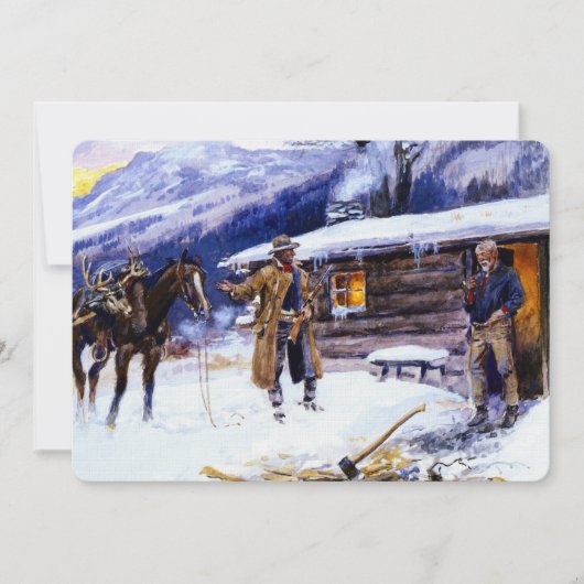 「クリスマスの肉」チャールズ・M・ラッセル 招待状 (正面)