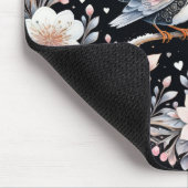 クリスマスの背景に愛鳥 マウスパッド (コーナー)