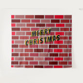 クリスマスの背景レンガ タペストリー (正面(横))