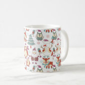 クリスマスの背景 コーヒーマグカップ (正面右)