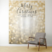 クリスマスの背景 ゴールドのボケライト タペストリー (インサイチュ)