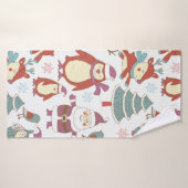 クリスマスの背景 バスタオル (バスタオル)