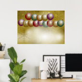 クリスマスの背景 ポスター (ホームオフィス)