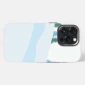 クリスマスの背景 雪の丘 iPhoneケース (裏面横)