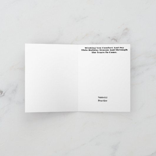 クリスマスの背骨カイロプラクティックグリーティングカード カード (内部)