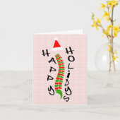 クリスマスの背骨カイロプラクティックグリーティングカード カード (黄色い花)