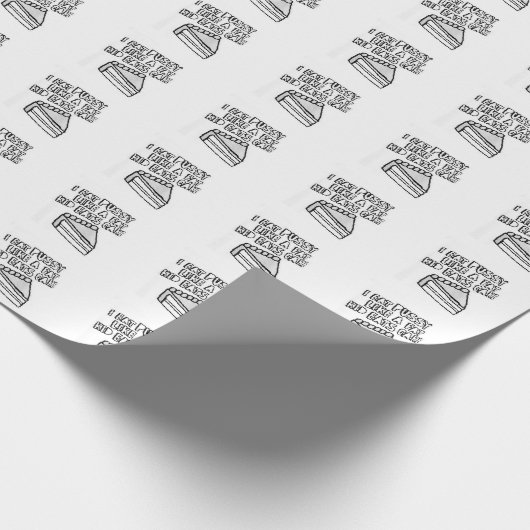 クリスマスの脂肪質の子供のケーキのおもしろいなユーモア ラッピングペーパー (角)