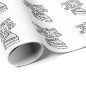 クリスマスの脂肪質の子供のケーキのおもしろいなユーモア ラッピングペーパー (ロールコーナー)