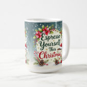 クリスマスの自分を表現しよう コーヒーマグカップ (正面右)