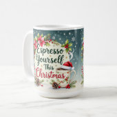 クリスマスの自分を表現しよう コーヒーマグカップ (正面左)