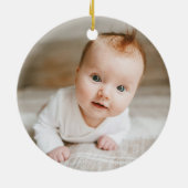 クリスマスの自然トナカイ繊細な1写真 セラミックオーナメント (裏面)