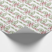 クリスマスの自転車および車輪 ラッピングペーパー (角)