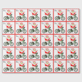 クリスマスの自転車に乗るクラウス夫人 ラッピングペーパー (フラット)