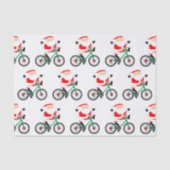 クリスマスの自転車に乗るサイクリスト 薄葉紙 (正面)