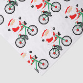 クリスマスの自転車に乗るサイクリスト 薄葉紙 (詳細)