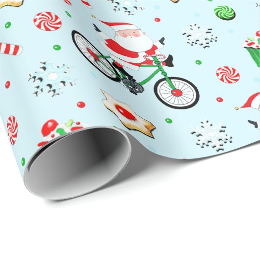 クリスマスの自転車乗り ラッピングペーパー (ロールコーナー)