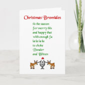 クリスマスの臭化物-おもしろいなクリスマスの詩 シーズンカード (正面)