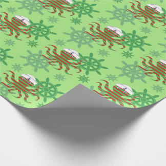クリスマスの船員のタコ ラッピングペーパー