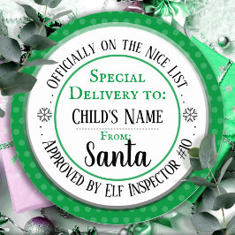 クリスマスの良い子リスト 公式カスタムネーム ラウンドシール