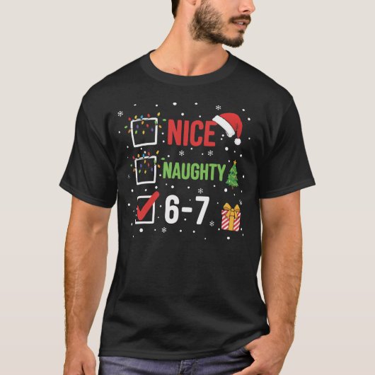 クリスマスの良い子 悪い子 6 7 先生 Tシャツ (正面)