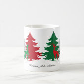 クリスマスの色あふれる木々 コーヒーマグカップ (中央)