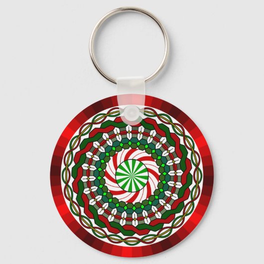 クリスマスの色のキーチェーン キーホルダー (正面)