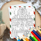 クリスマスの色のグリーティングで色 シーズンカード