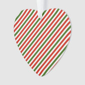 クリスマスの色のストライプ オーナメント (正面)