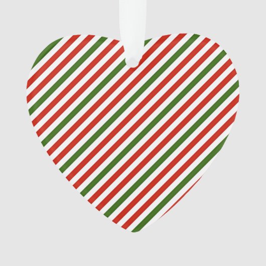 クリスマスの色のストライプ オーナメント (正面)