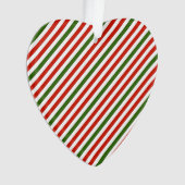 クリスマスの色のストライプ オーナメント (正面)